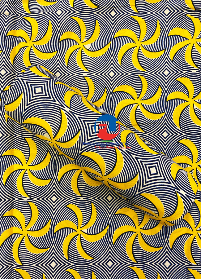 Veritable Wax Block Prints - Yellow, Off-White, Black, Blue