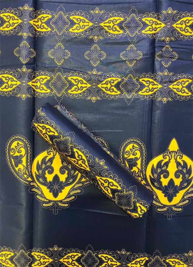 Ankara Super Java Polished-Black , Dark-Blue, Golden Yellow