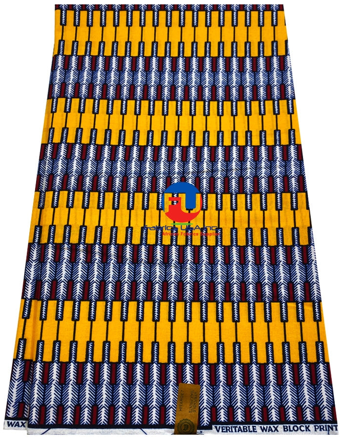 Tribunal Design Ankara Print- Red, Black, White, Yellow, Indigo-Blue