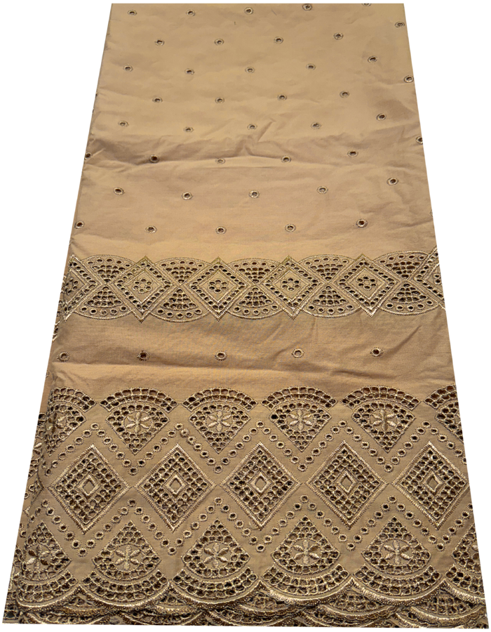 Cotton Dry Lace Swiss Voile Lace- Gold