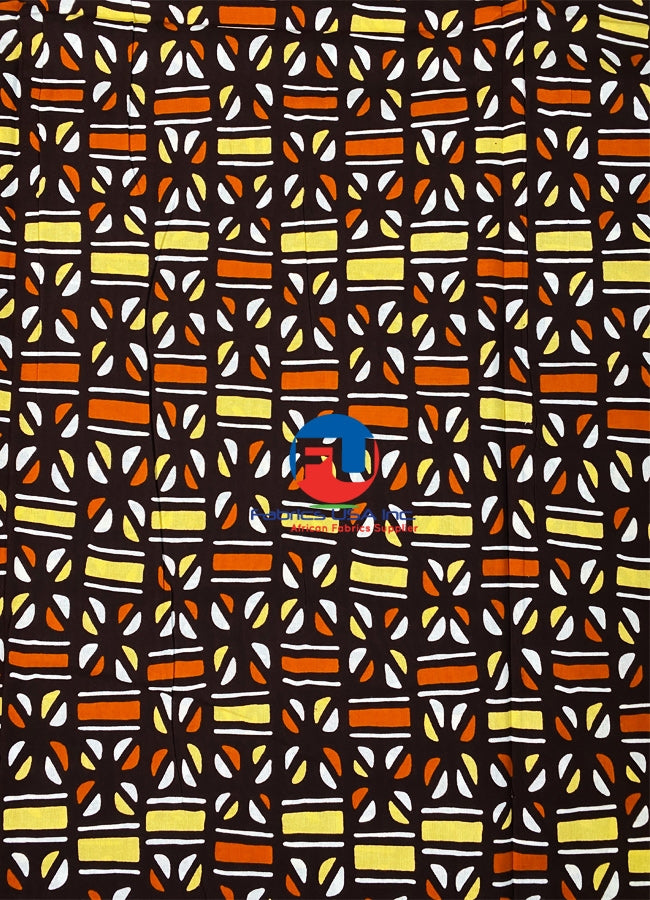 African Ankara Exclusive Design-Golden-Brown