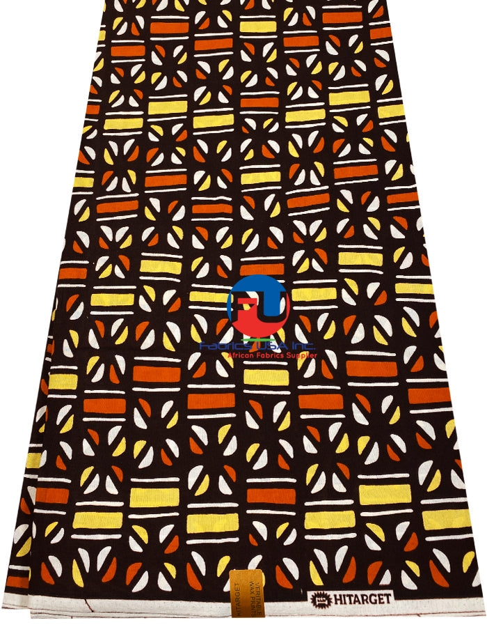 African Ankara Exclusive Design-Golden-Brown