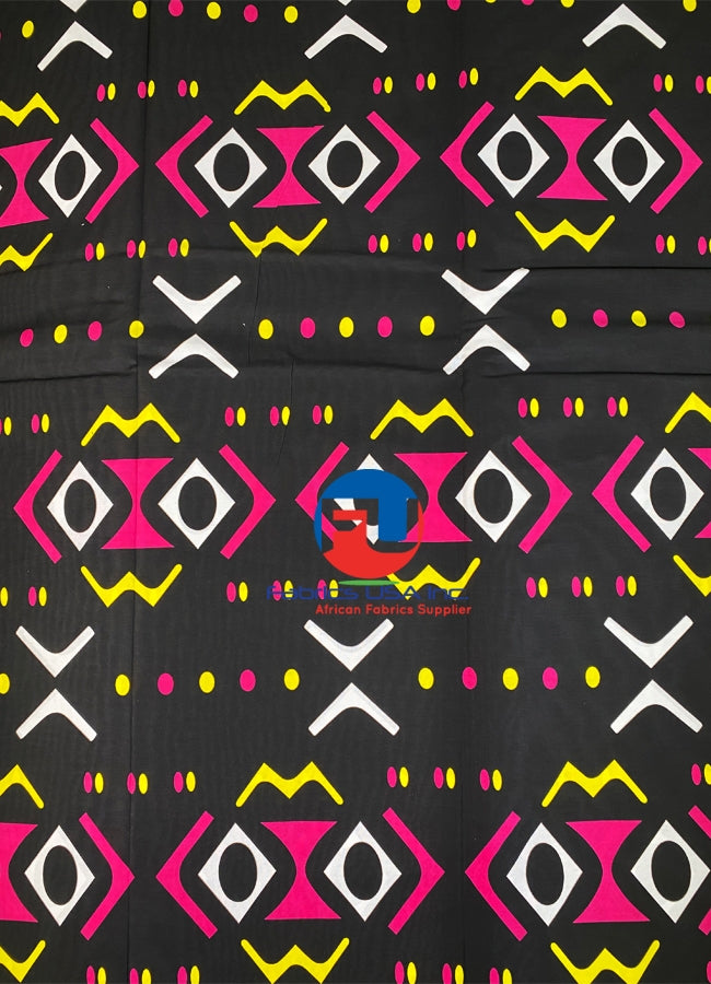 Tribunal Design Ankara Print-Black,Pink,Yellow