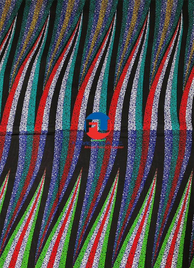 veritable ankara wax block prints -green ,white ,blue ,red, black ,yellow, teal green