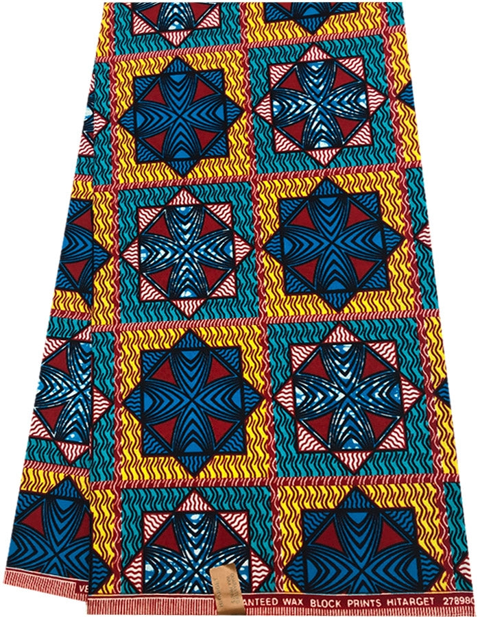 African Wax Print -Blue