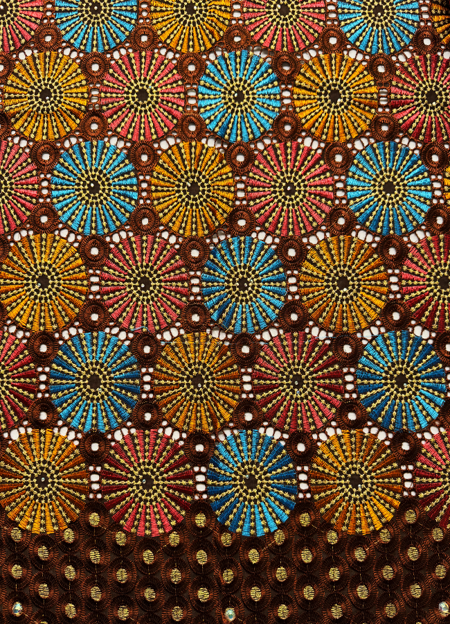 High End Super Quality Swiss Voile Lace- Dark-Brown, Peach, Gold, Sky-Blue