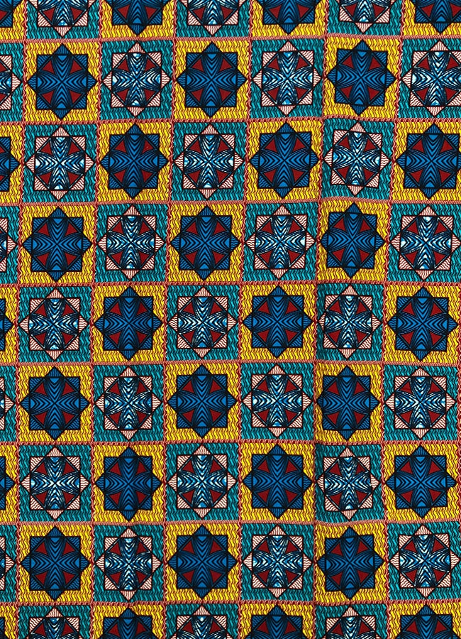 African Wax Print -Blue