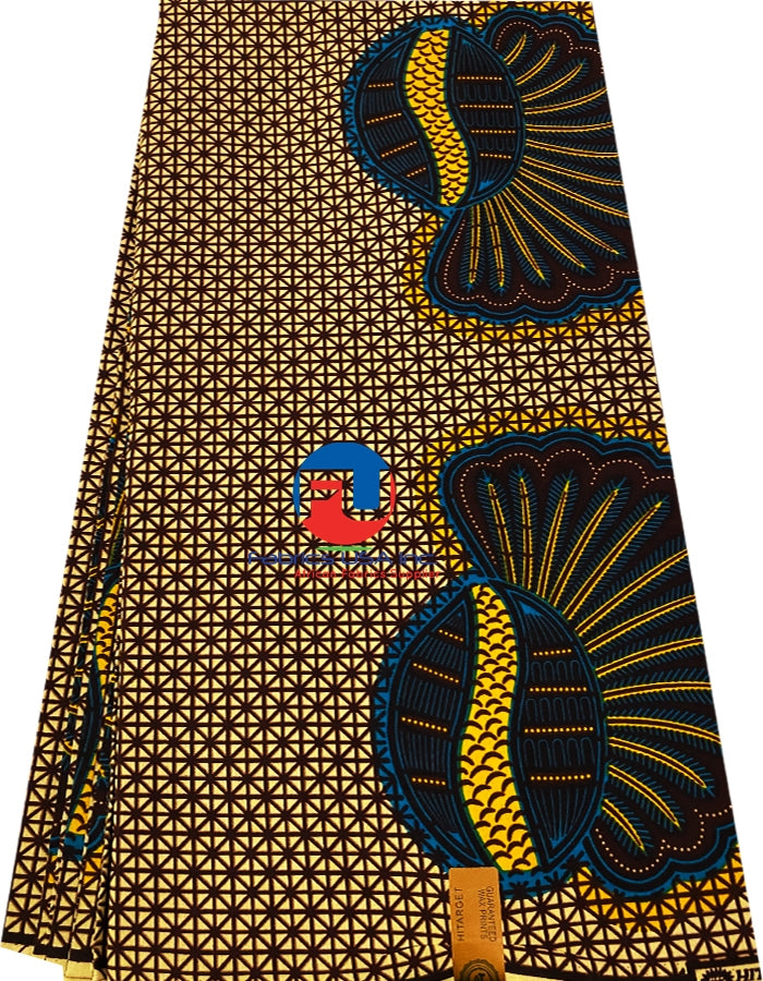 African Wax Print-Burgundy,Green