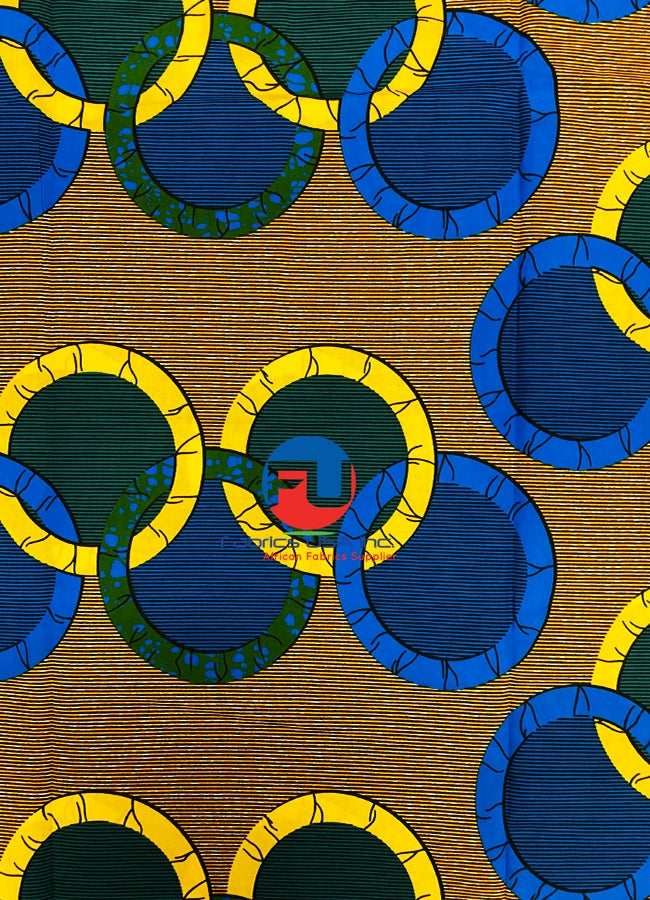African Wax Print; " law and justice " Multi-color