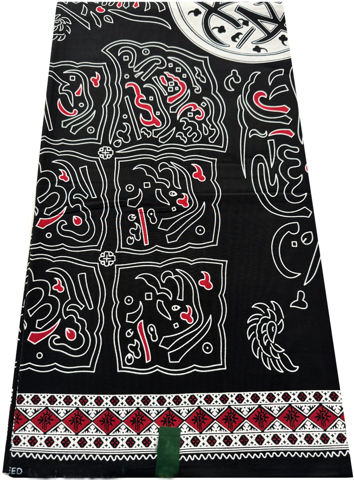 Veritable Wax Super Real Dutch Ankara Print- Black, Red, White