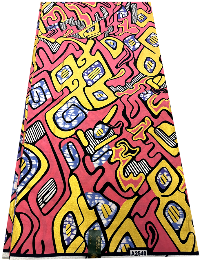 Super VIP Dutch Metallic Gold Wax Ankara Print- Peach Purple-Blue Gold White Dark-Brown