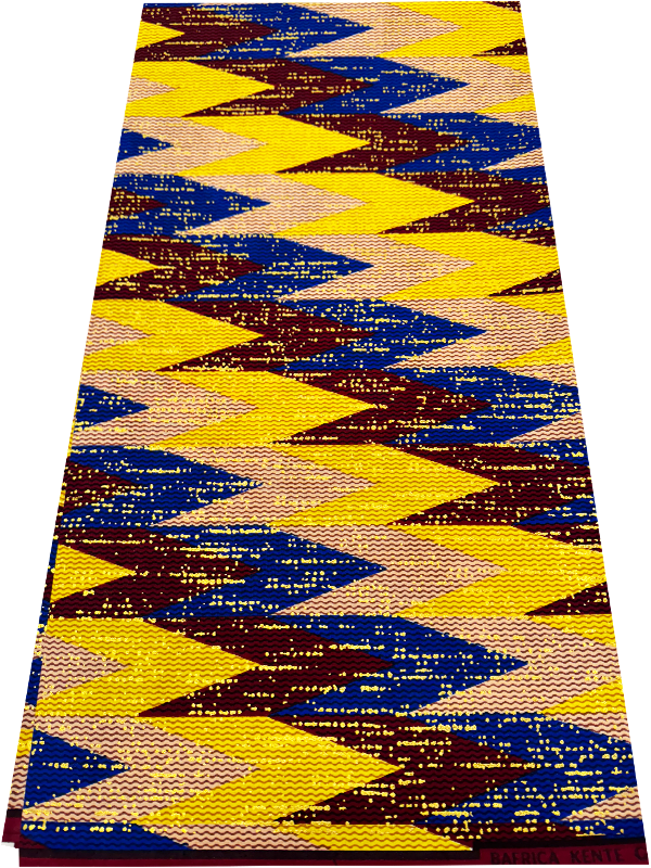 African Metallic Gold Kente Prints in Authentic Design- Metallic Gold,yellow, Burgundy, Royal-blue, Peach