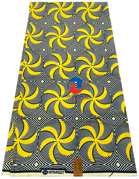 Veritable Wax Block Prints - Yellow, Off-White, Black, Blue