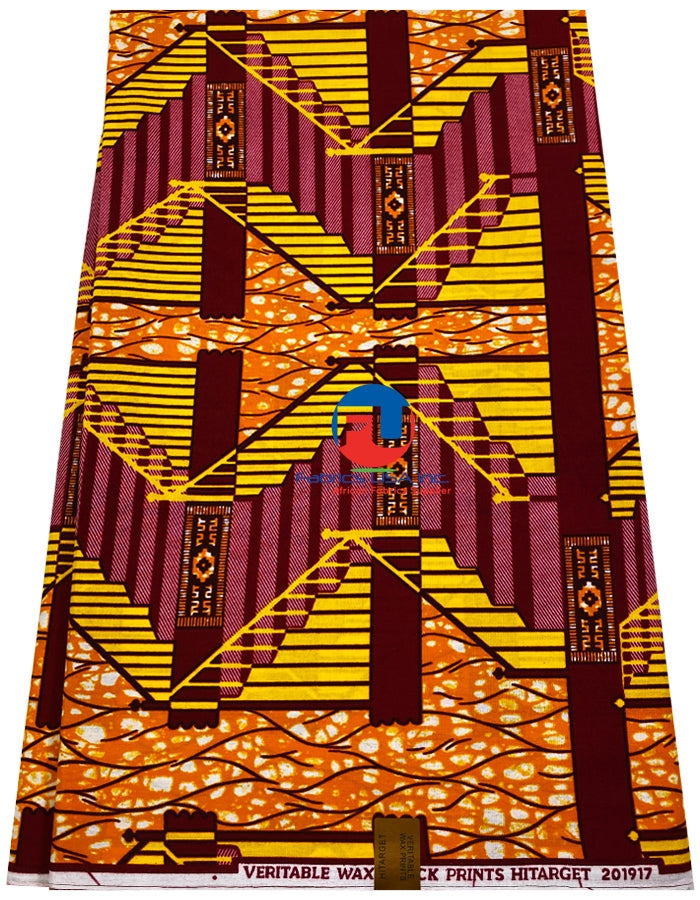 Veritable Wax Block Prints- Burnt-Orange,Yellow, Red, White,Burgundy