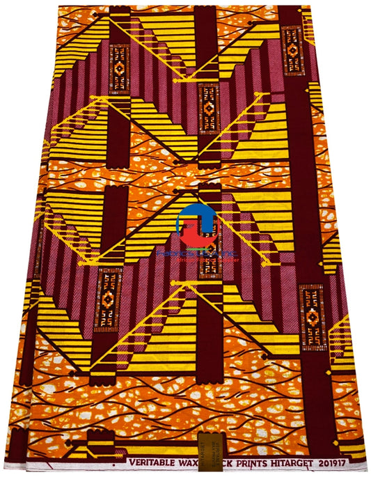 Veritable Wax Block Prints- Burnt-Orange,Yellow, Red, White,Burgundy