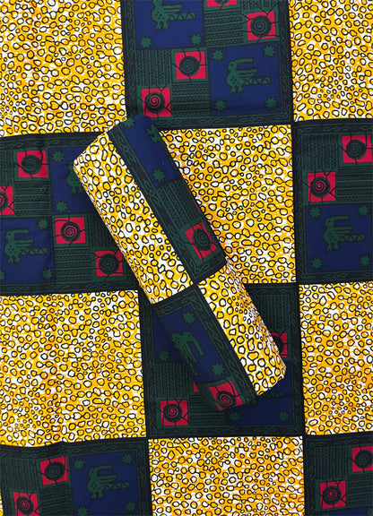 Guaranteed Wax Block Prints -  Green, Orange, White, Red, Dark-Blue, Black
