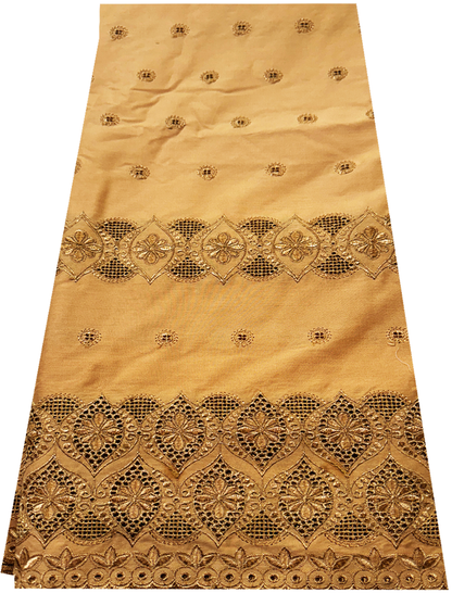 High End Super Quality Swiss Voile Lace 100% Cotton Lace - Bronze