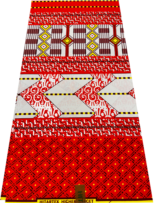African Metallic Gold Kente Prints in Authentic Design- Metallic silver, Orange, White, Yellow, Burgundy