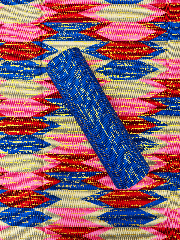 African Metallic Gold  Kente Prints in Authentic Design-Metallic Gold, Red, Pink, Blue, Ivory-Cream
