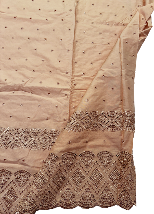 Cotton Dry Lace Swiss Voile Lace- Gold