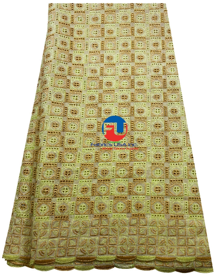 Swiss Voile Lace; Baby-Lace, Beige, Yellow, Gold