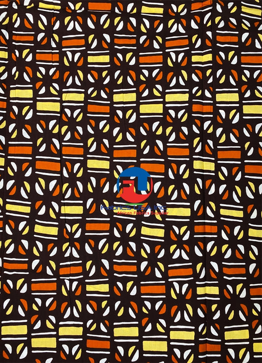 African Ankara Exclusive Design-Golden-Brown