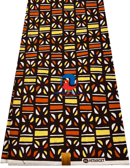 African Ankara Exclusive Design-Golden-Brown