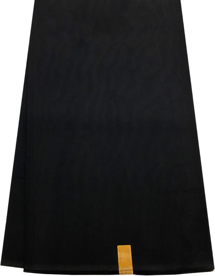African Wax Print; Solid Black Color
