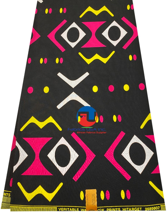 Tribunal Design Ankara Print-Black,Pink,Yellow