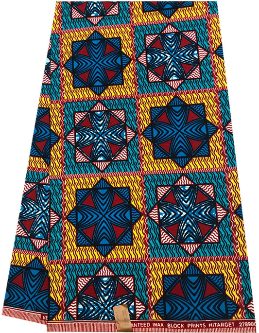 African Wax Print -Blue