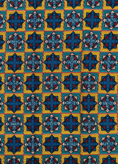African Wax Print -Blue