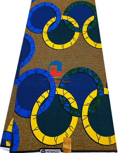 African Wax Print; " law and justice " Multi-color