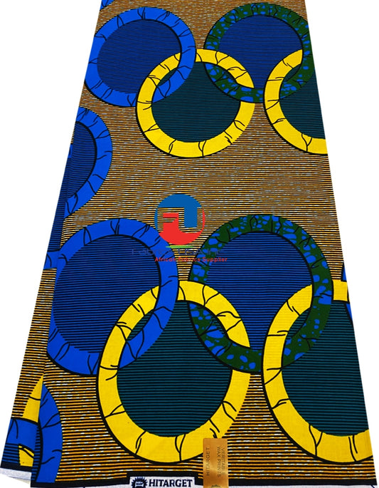 African Wax Print; " law and justice " Multi-color