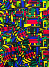 Load image into Gallery viewer, Super Quality Custom Design African Print in Stretch Fabric Multicolor
