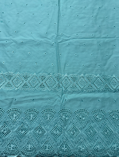 Cotton Dry Lace Swiss Voile Lace-Mint-Green