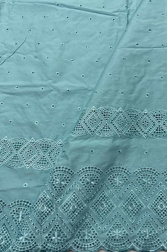Cotton Dry Lace Swiss Voile Lace-Mint-Green