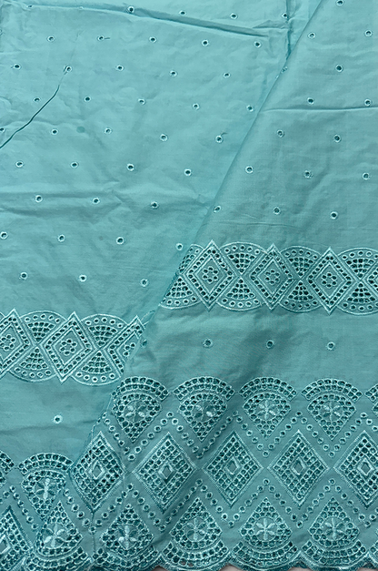 Cotton Dry Lace Swiss Voile Lace-Mint-Green