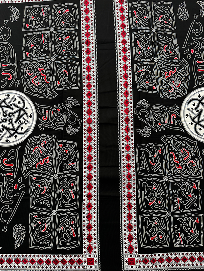 Veritable Wax Super Real Dutch Ankara Print- Black, Red, White