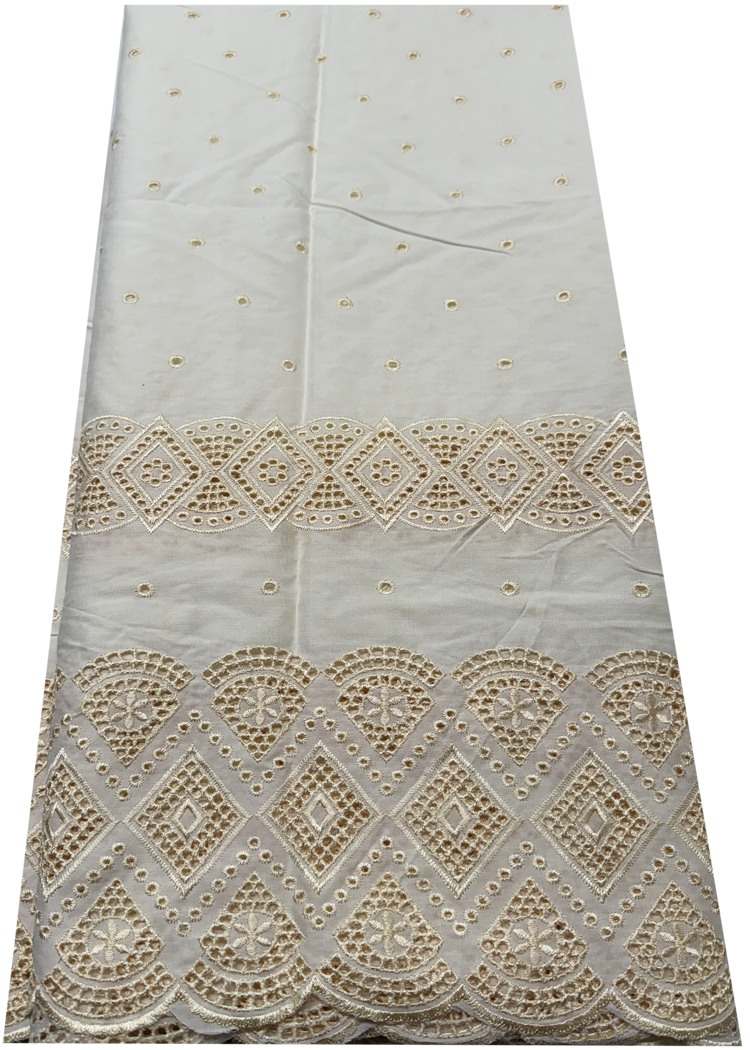 Cotton Dry Lace Swiss Voile Lace-Ivory-Cream
