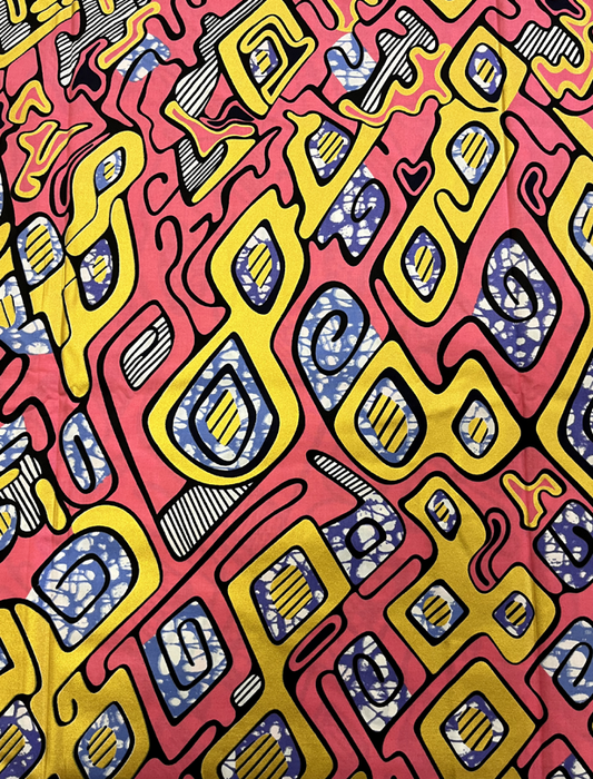 Super  VIP Dutch  Metallic Gold Wax Ankara Print- Peach Purple-Blue Gold White Dark-Brown